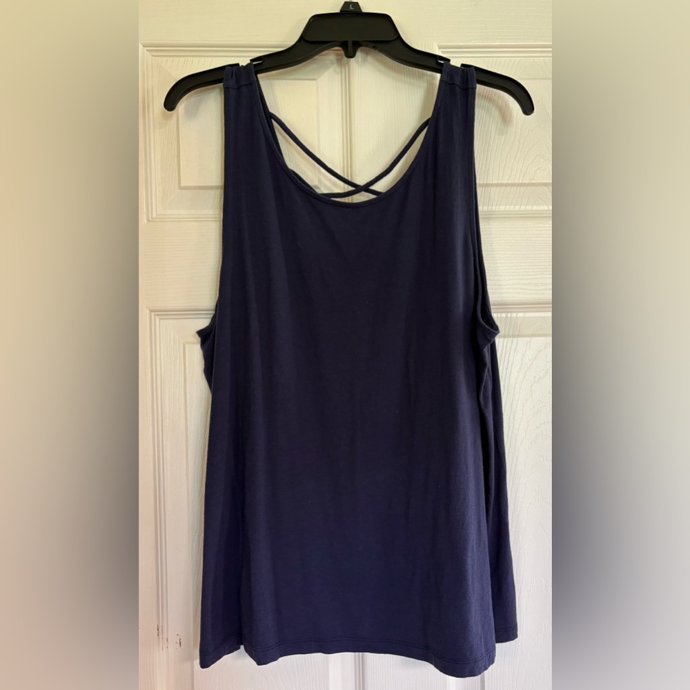 Lilly Pulitzer Navy Crisscross Back Tank Top